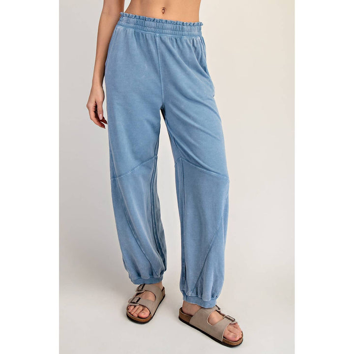 RAE MODE MINERAL WASHED TERRY BUTTER JOGGER PANTS - DUSTY PINK