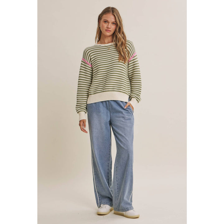 Easy Street Mineral-Wash Denim Track Pants