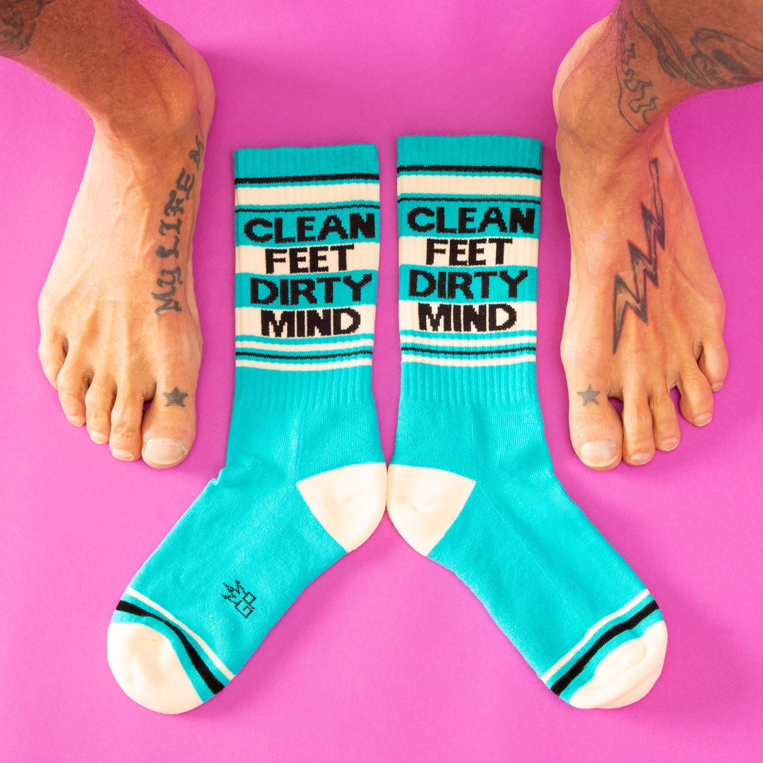 Clean Feet Dirty Mind Gym Crew Socks