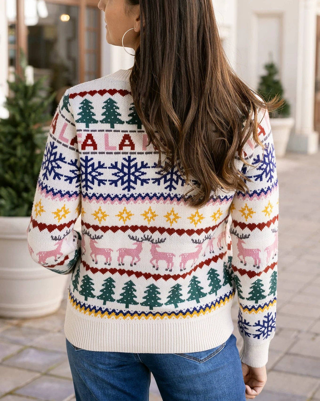 Fa La La Intarsia Sweater - Christmas