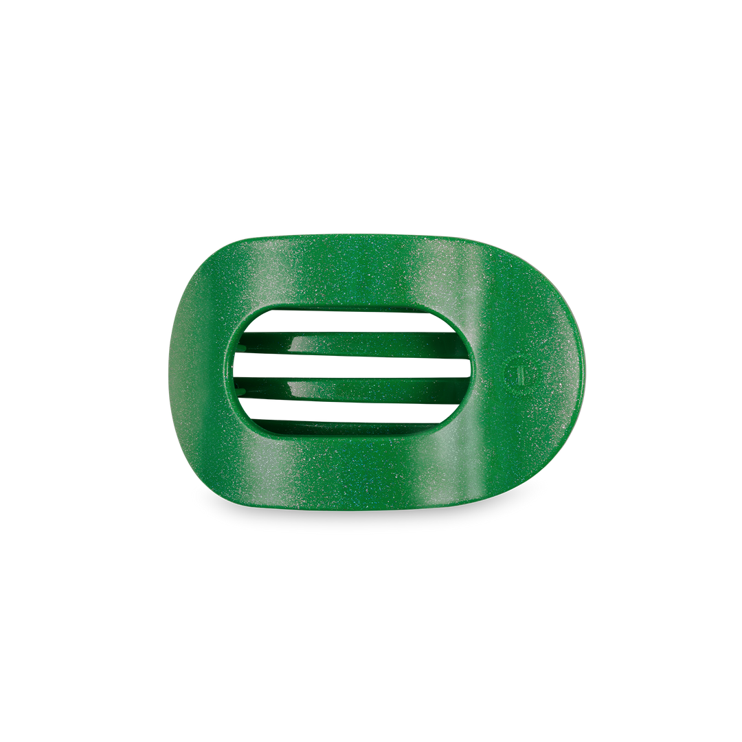 Round Flat Hair Clip | Small | Shamrock Shimmer