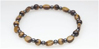 Tiger Eye Magnetic Stretch Anklet