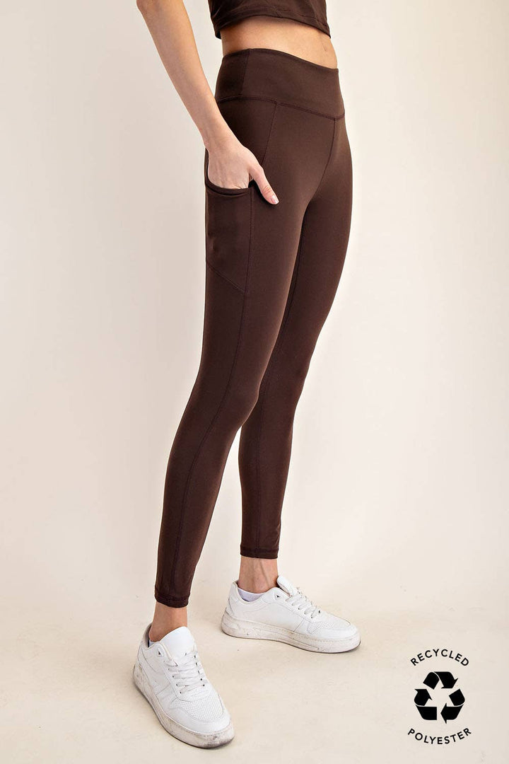 RAE MODE BUTTER BASIC LEGGING WITH POCKETS - FROSTED MULBERRY