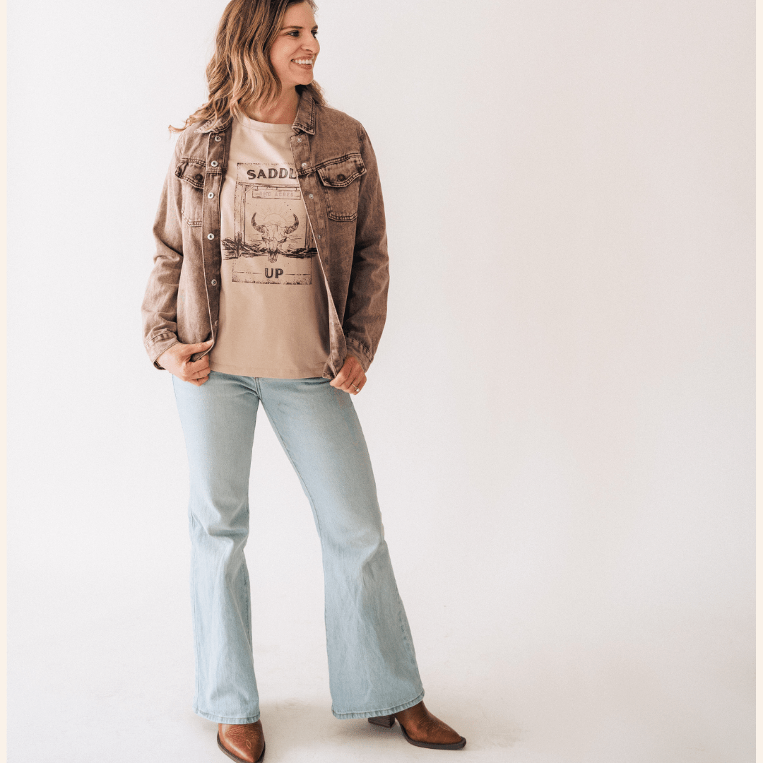 Brown Denim Jacket - Adult