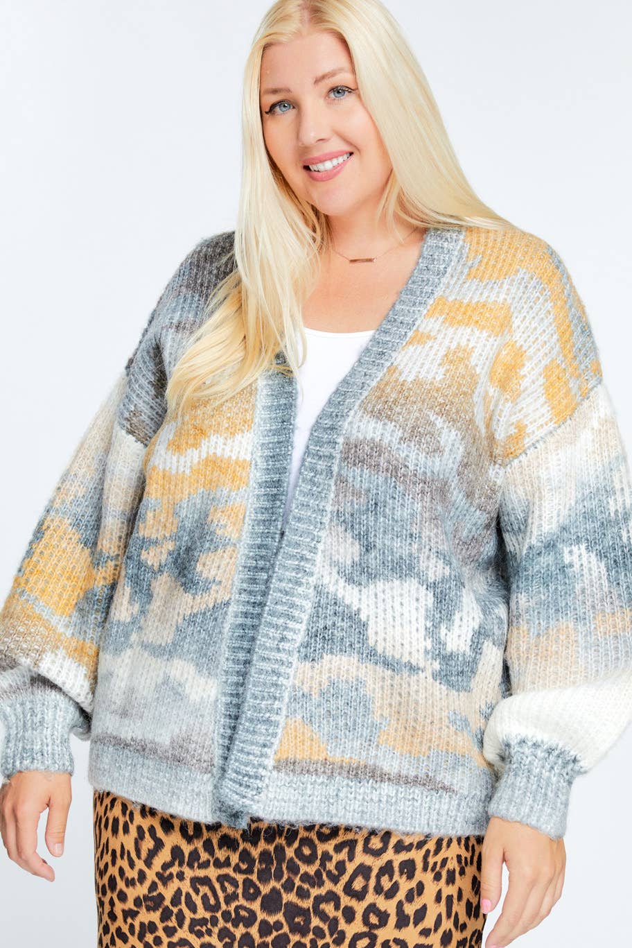 Misty Meadows Knit Oversized Cardigan