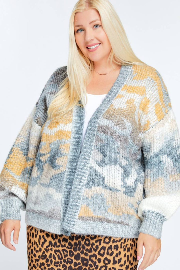 Misty Meadows Knit Oversized Cardigan