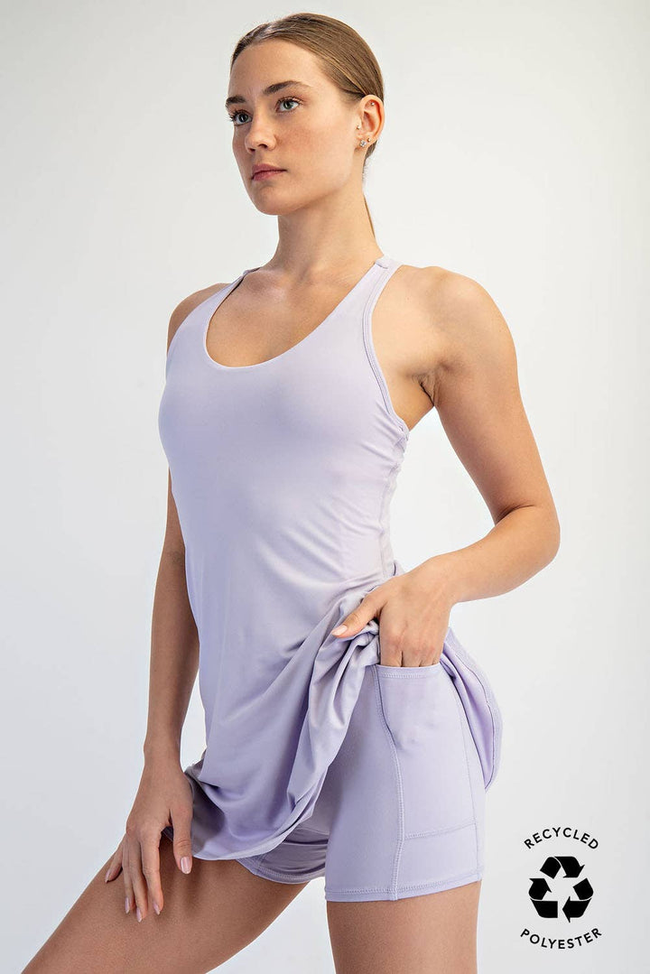 TENNIS ROMPER DRESS - Espresso