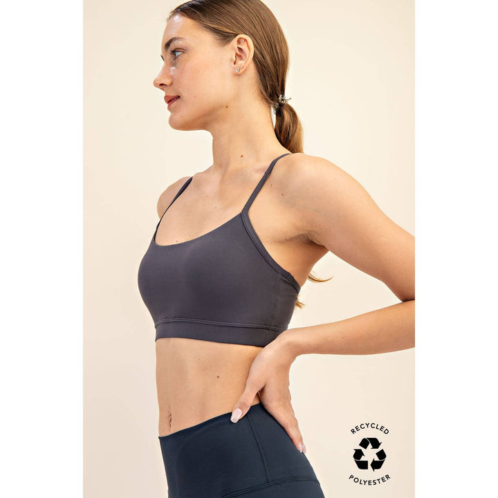 RAE MODE RECYCLED BUTTER Y BACK BRA TOP - JAVA