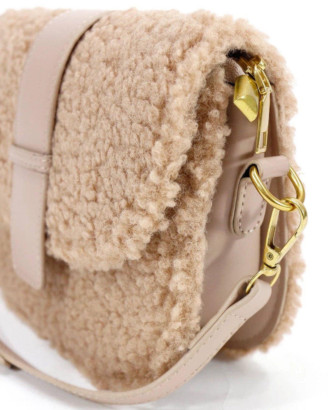 Grace and Lace Sherpa Purse in Camel