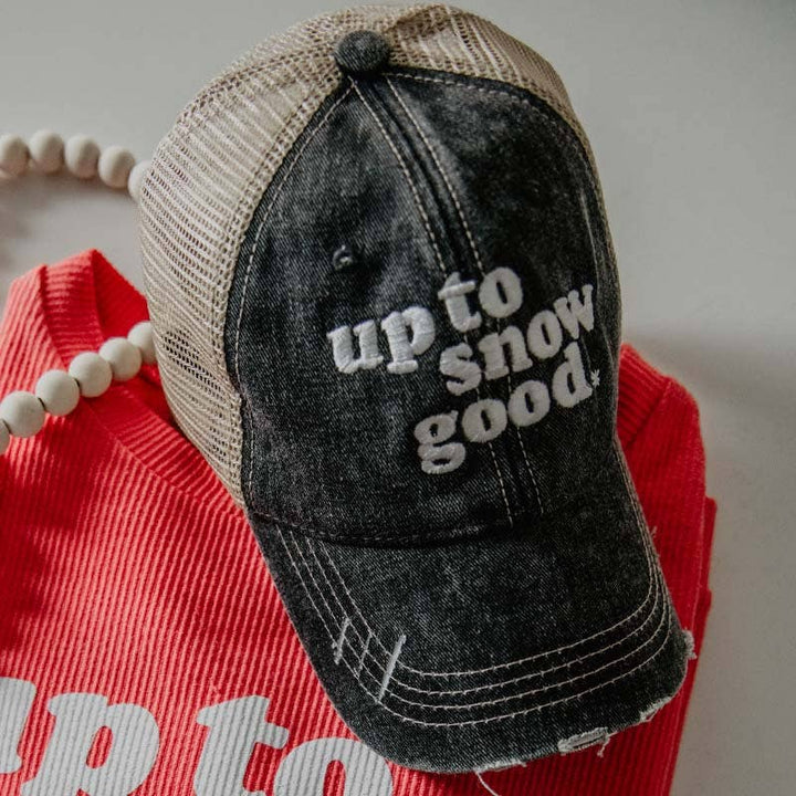Up to Snow Good Christmas Trucker Hat