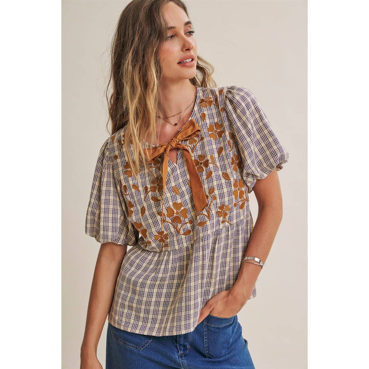 Country Charm Embroidered Blouse