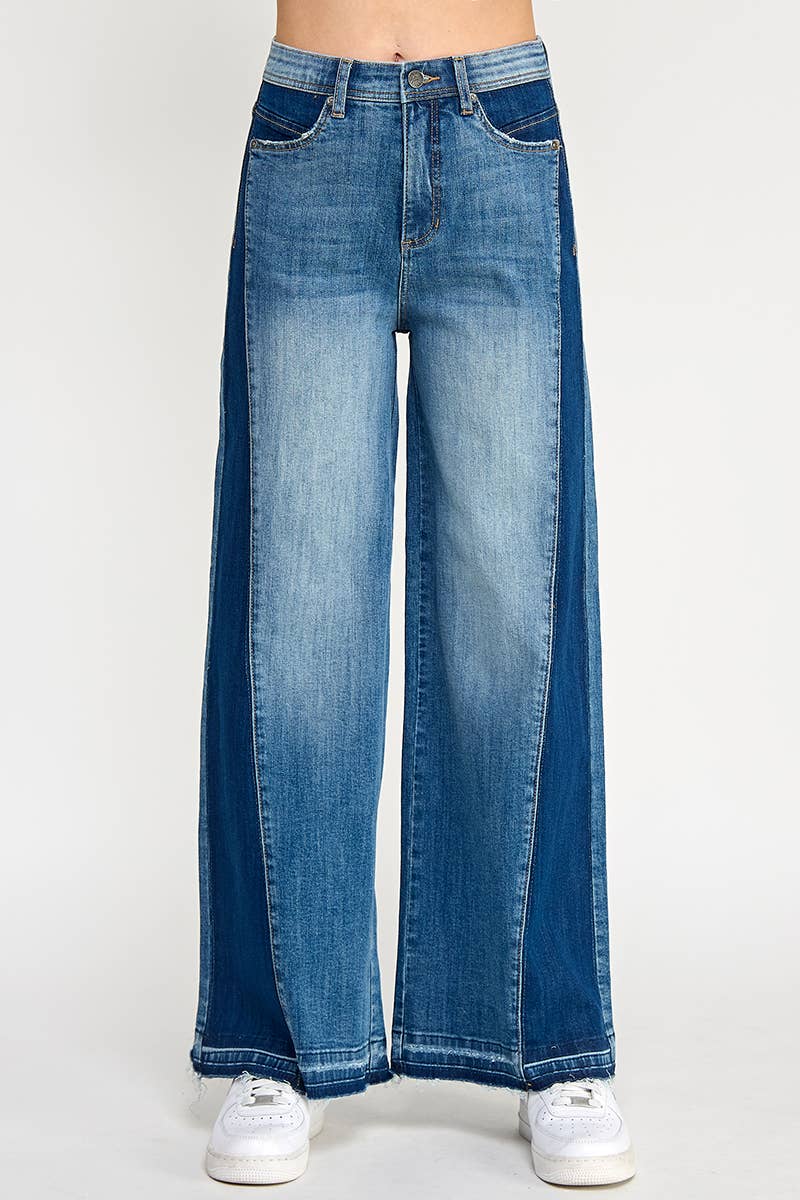 Side Swipe High-Rise Wide Leg Flares