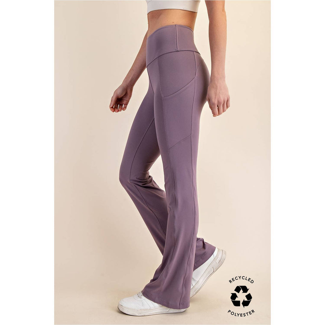 RAE MODE RECYCLED BUTTER FLARED LEGGINGS - TRUE RED