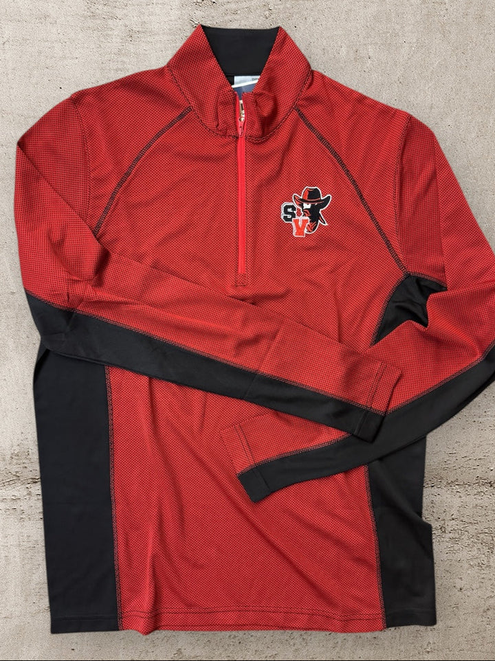 Mavericks Clique Ice Pique Colorblock Mens Half Zip Pullover - Red