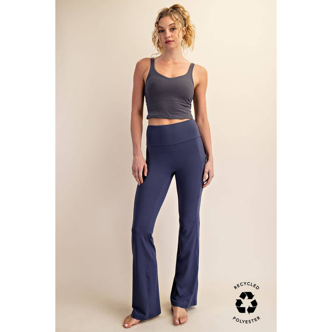 RAE MODE RECYCLED BUTTER FLARED LEGGINGS - TRUE RED