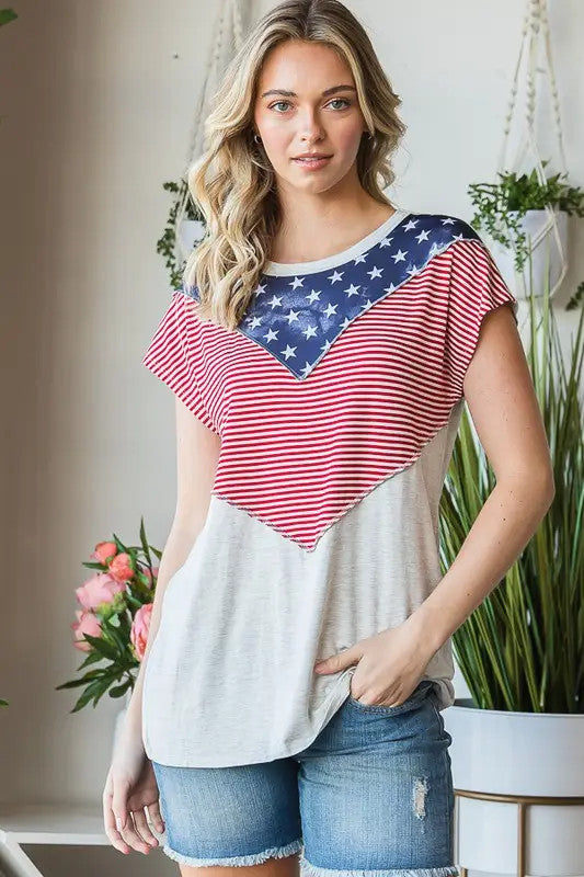 STRIPE STAR TOP