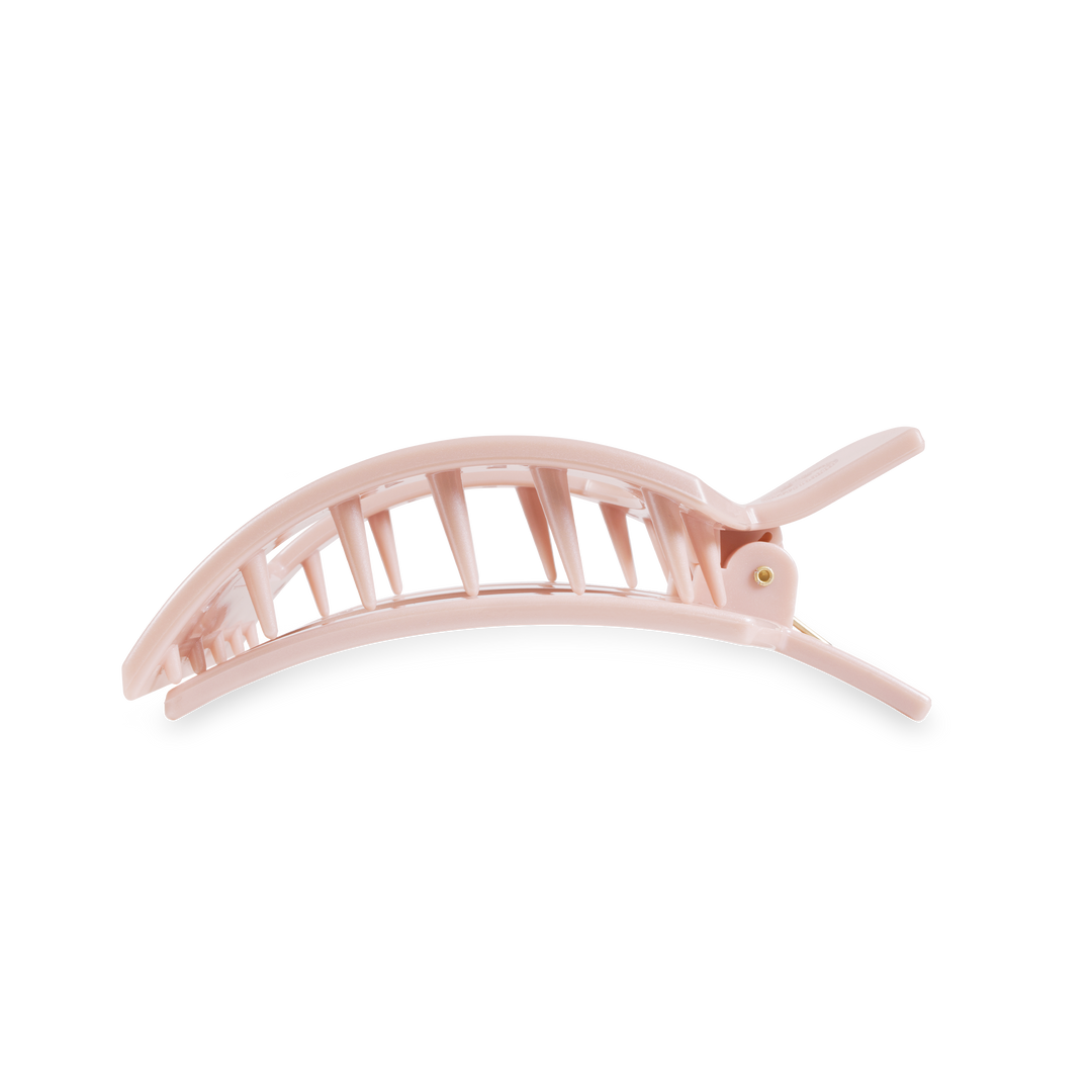 Square Flat Hair Clip | Large | Pearly Pink
