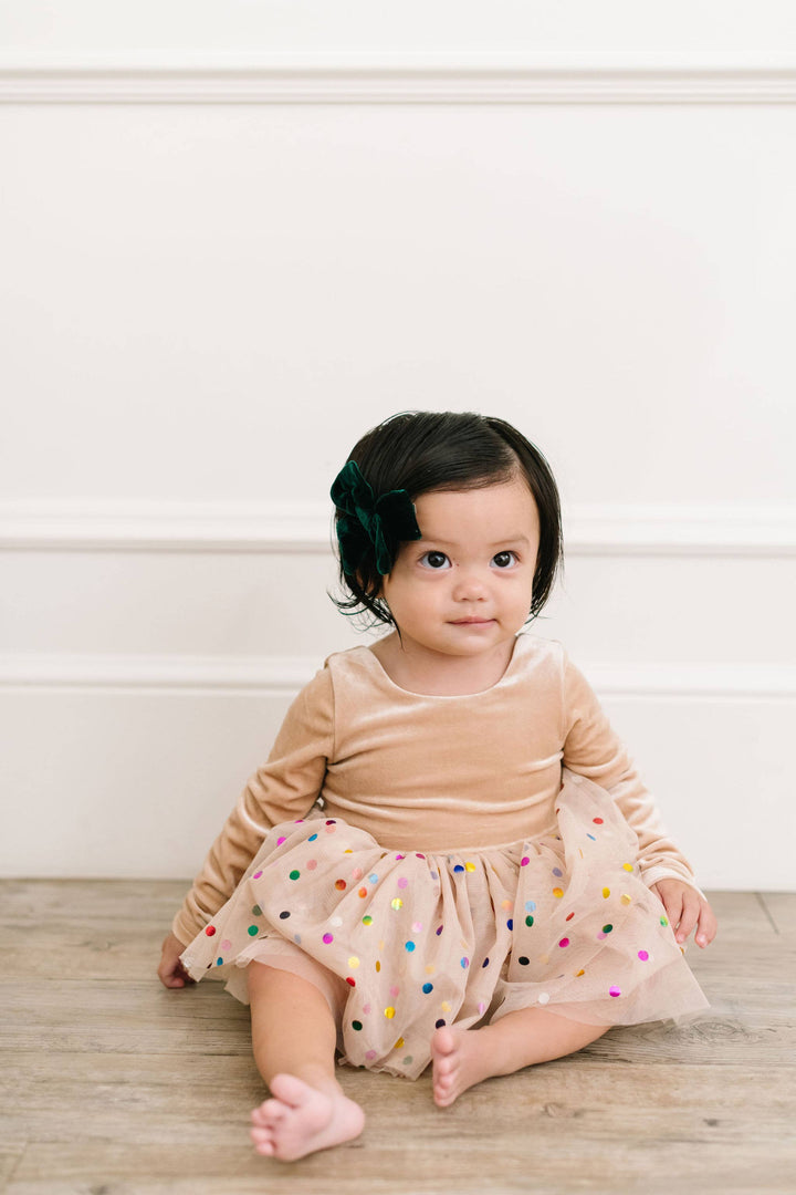 Toddler Carly Romper in Confetti Cream | Baby Bubble