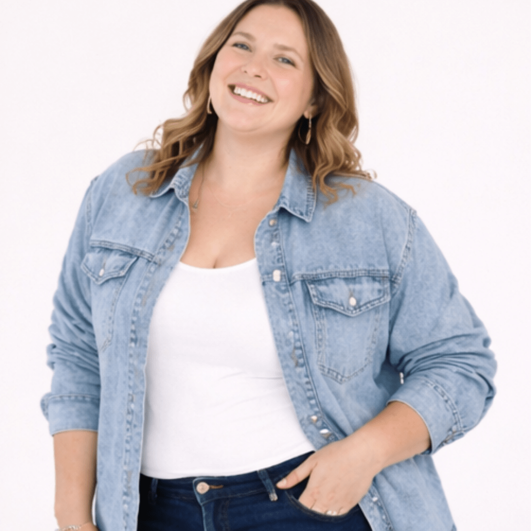 Better Together Raw Hem Denim Jacket - Womens