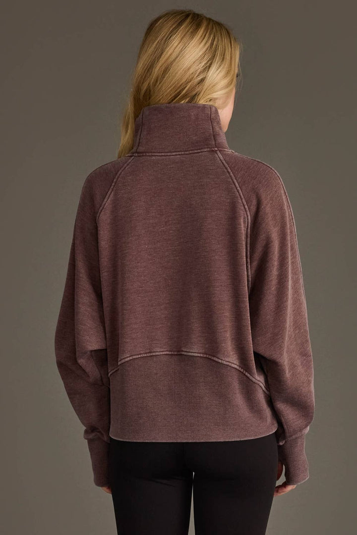 Cocoa-Cozy Quarter-Zip Sweatshirt