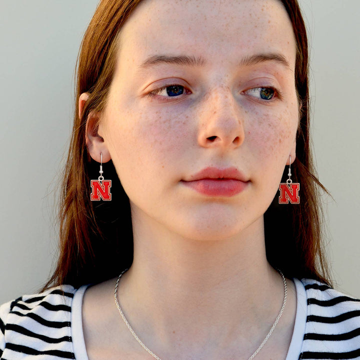 Nebraska Cornhuskers Home Sweet School Earrings