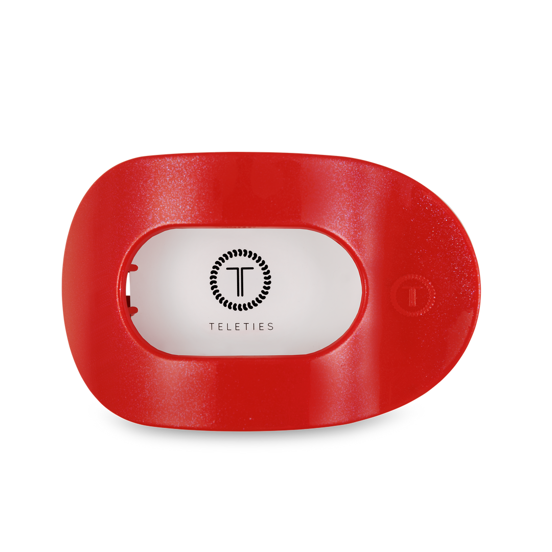 Round Flat Hair Clip | Large | Rudolph Red