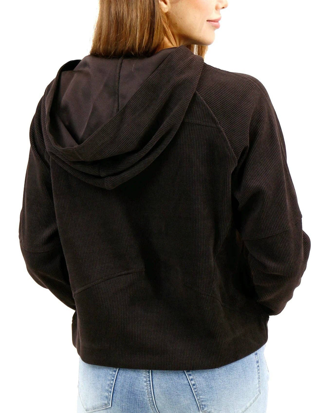 Corded Pullover Hoodie in Java