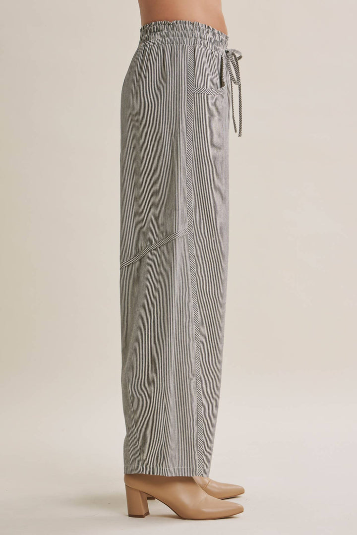 Everyday Favorite Striped Barrel Pants – 3 Colors