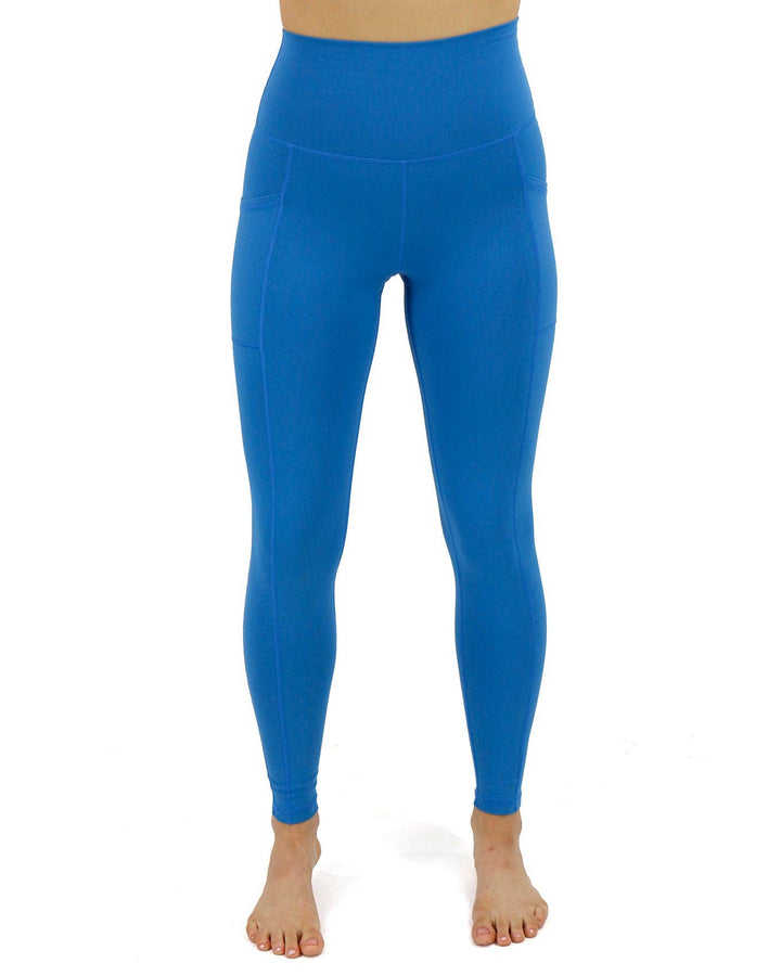 Best Squat Proof Pocket Leggings in Pacific Blue