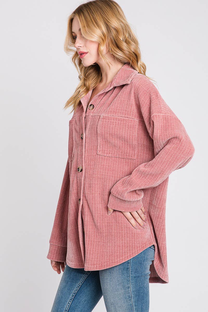 Soft Shirt Tail Shacket