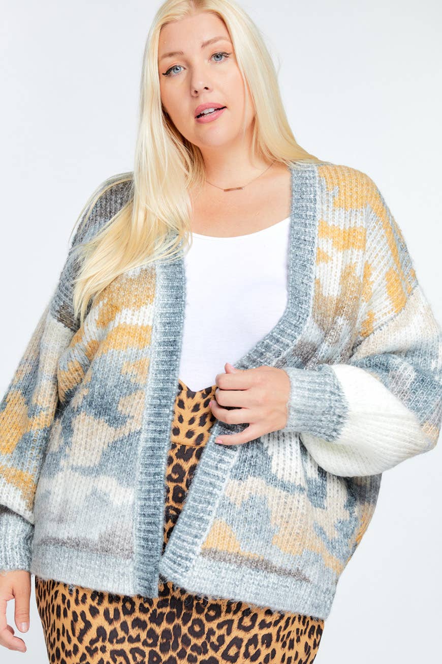 Misty Meadows Knit Oversized Cardigan