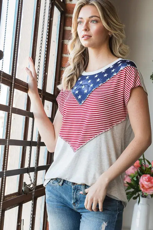 STRIPE STAR TOP