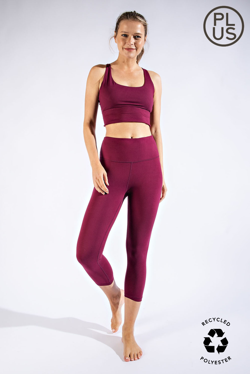 RAE MODE PLUS SIZE CAPRI YOGA LEGGINGS - 5 COLORS
