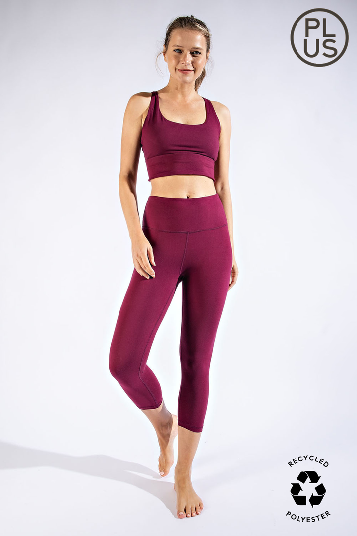 RAE MODE PLUS SIZE CAPRI YOGA LEGGINGS - 5 COLORS