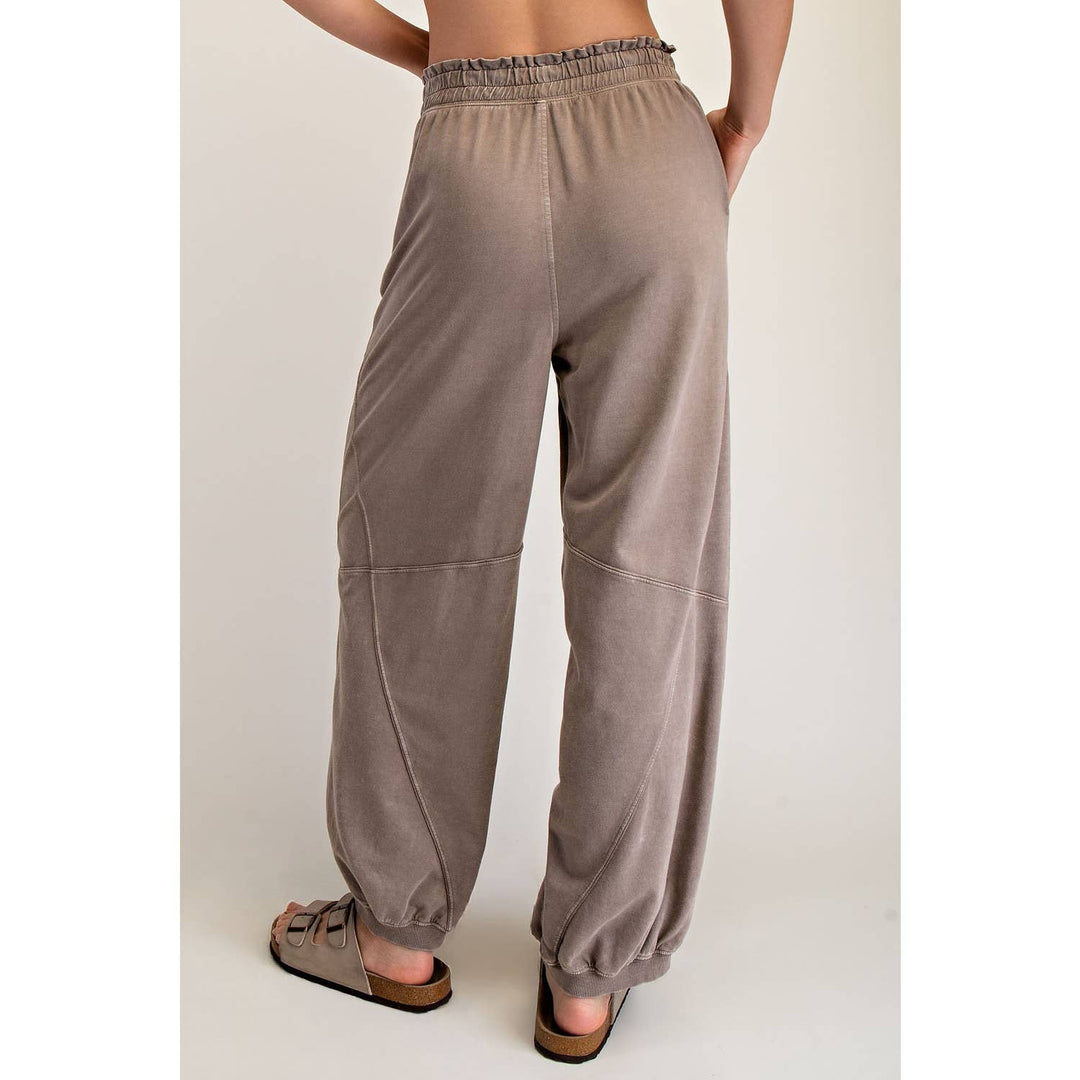 RAE MODE MINERAL WASHED TERRY BUTTER JOGGER PANTS - DUSTY PINK