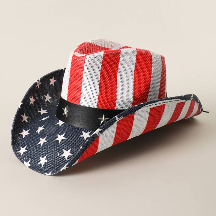 Classic USA Star Brim Straw Cowboy Hat