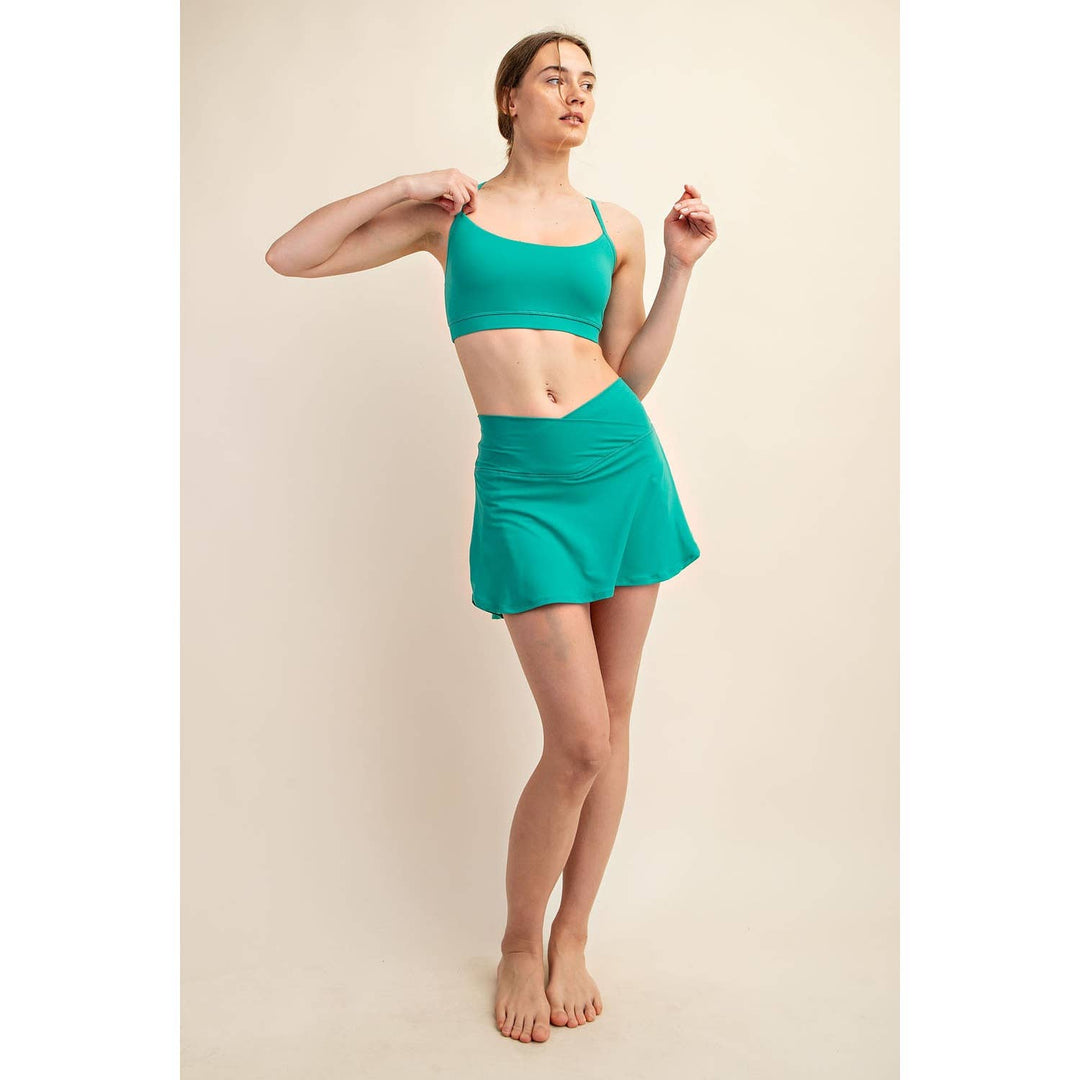 RAE MODE RECYCLED BUTTER Y BACK BRA TOP - JAVA
