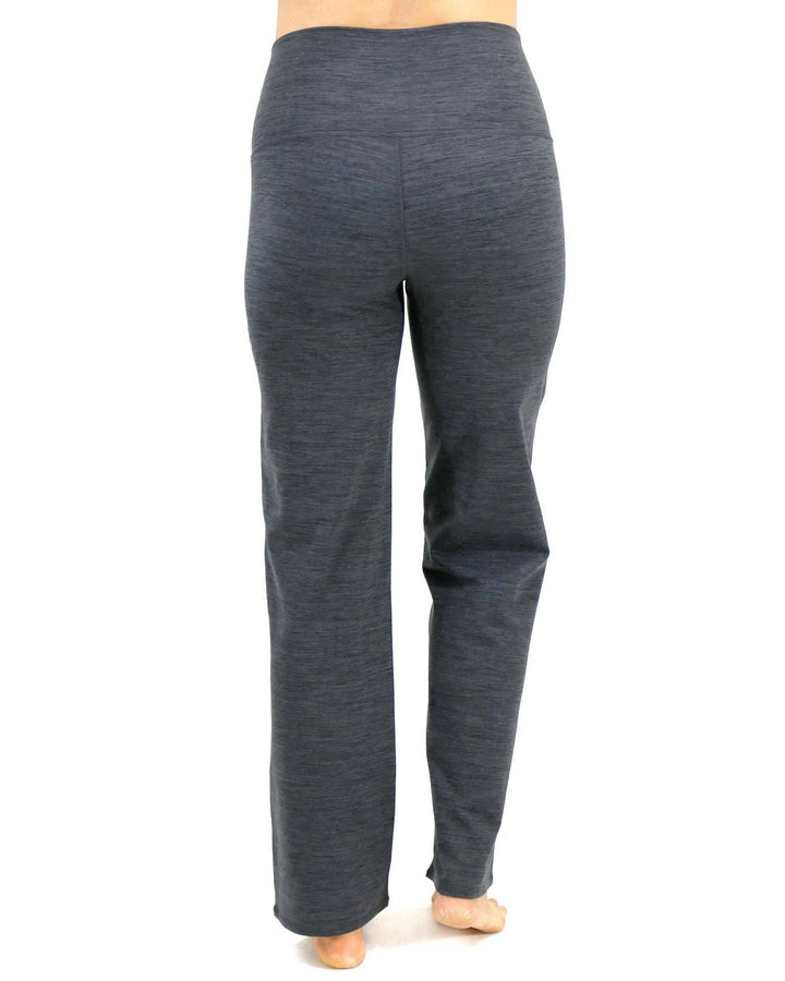 Fleece Lined Straight Leg Lounge Pants in Charcoal Grey