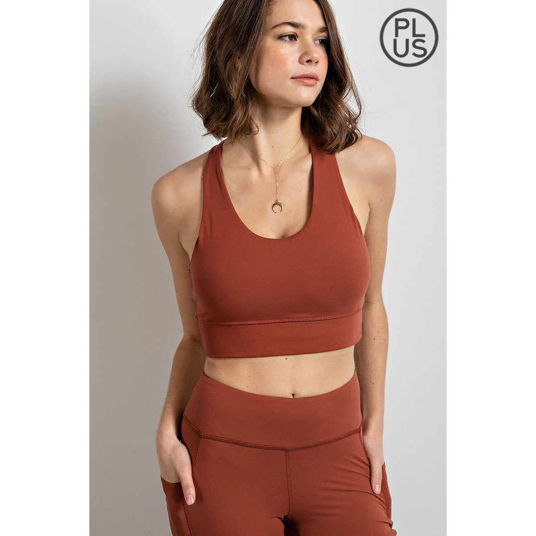 RAE MODE PLUS SIZE U-SHAPE BUTTER BRALETTE SPORTS BRA - 2 COLORS