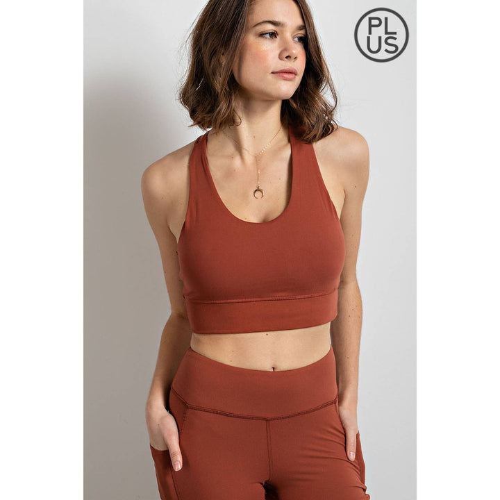 RAE MODE PLUS SIZE U-SHAPE BUTTER BRALETTE SPORTS BRA - 2 COLORS