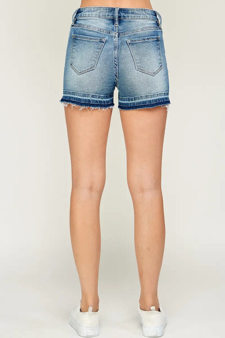 I&M Jeans - High Rise Denim Shorts - Medium Light Wash