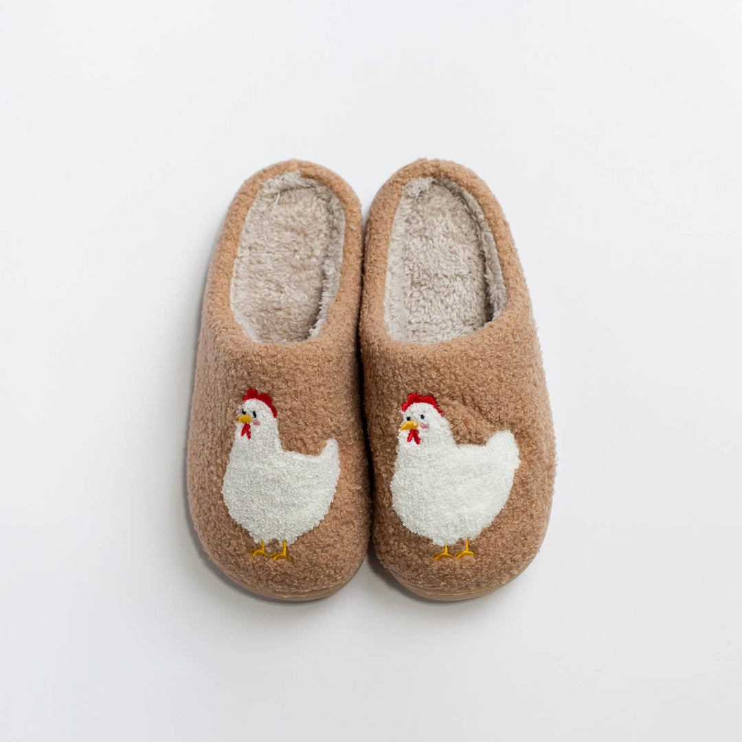 AFC Brown Chicken Slippers- Adult