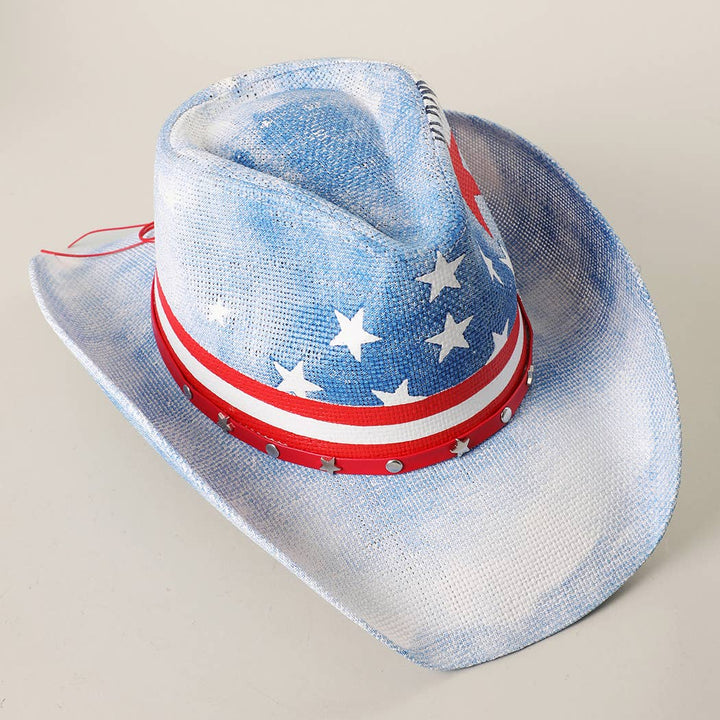 Star Band Straw Western Cowboy Hat