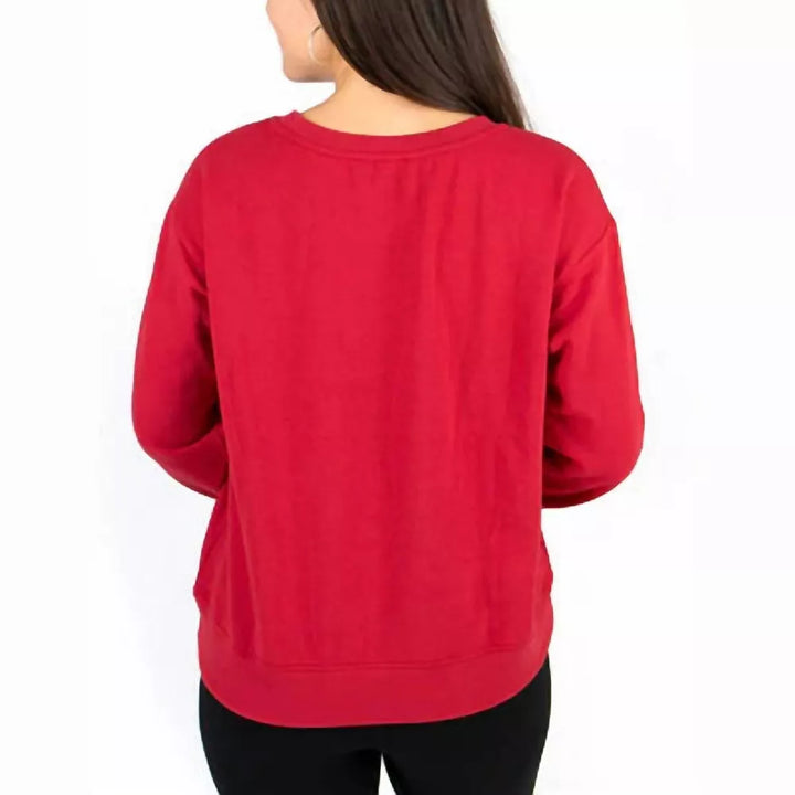 Grace and Lace Festive Crew Sweatshirt - Falalalala w/ ornaments