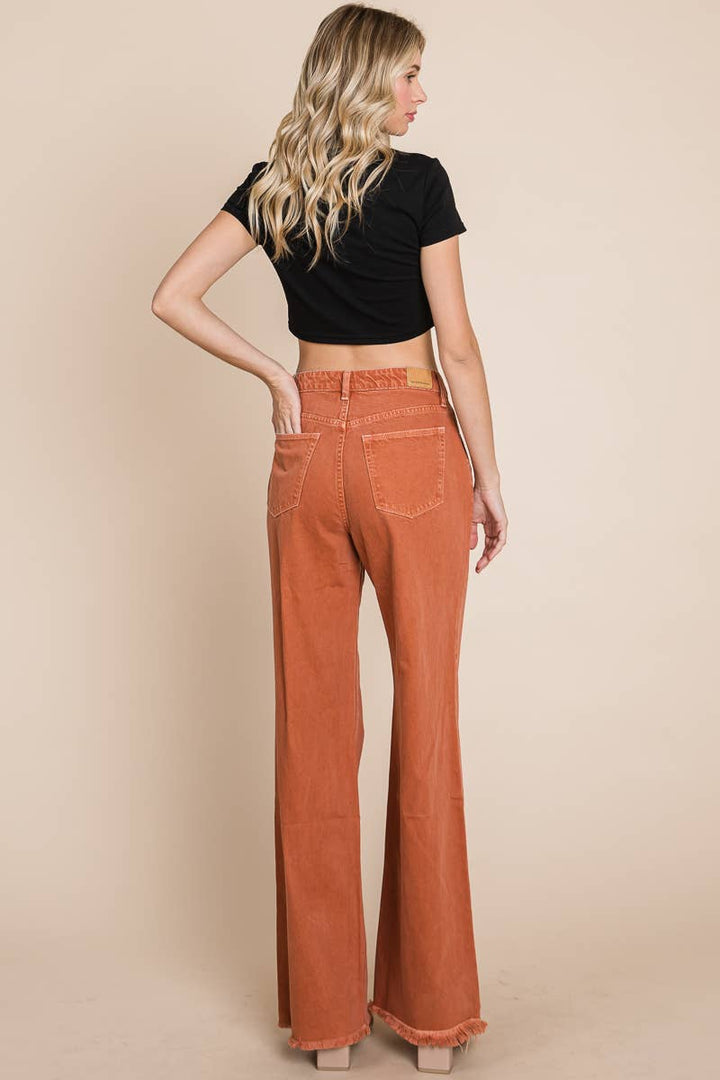 Wide Leg Jeans in Baked Clay