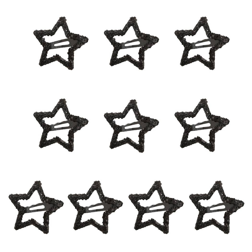 Game Day Star Barrette Set - Black