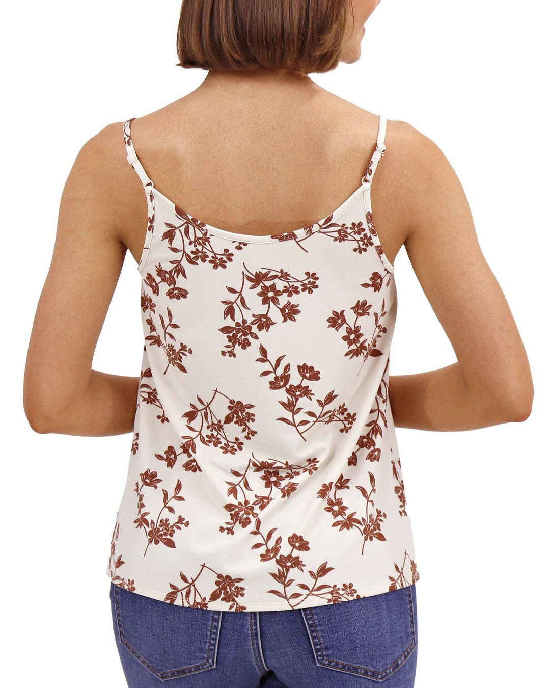 Scoop Neck Cami In Tossed Floral