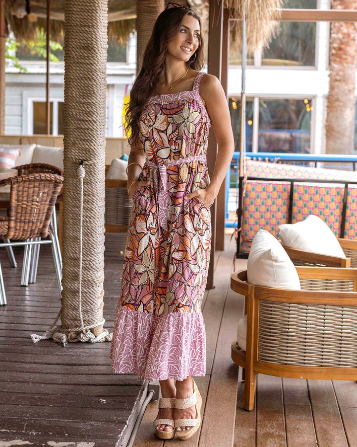 Grace and Lace Floral Summer Maxi Dress in Floral Print