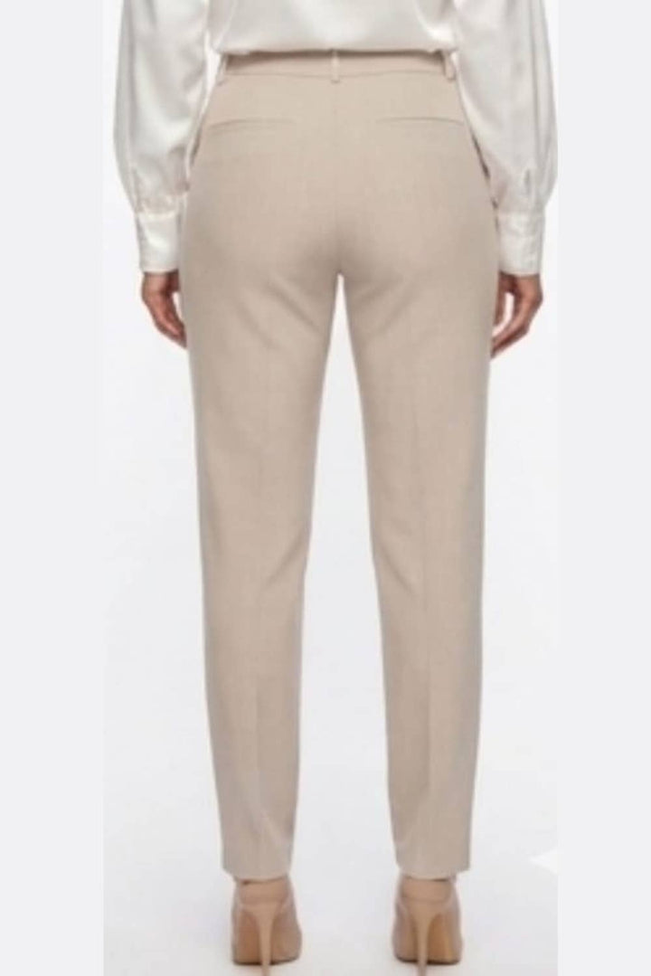 Zac & Rachel Slim Ankle Belted Pants - Pumice Stone