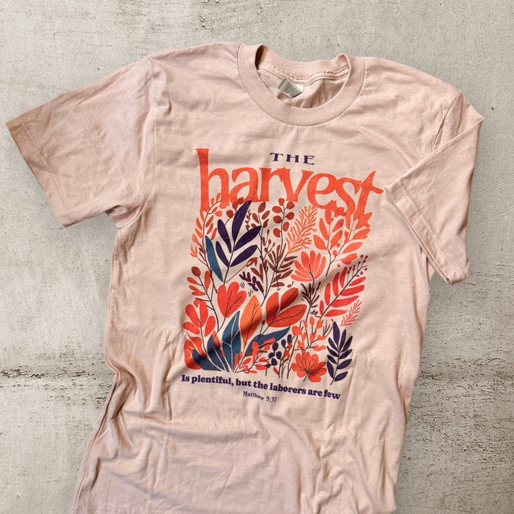 The Harvest Floral Thanksgiving Graphic Tee - Pink Gravel